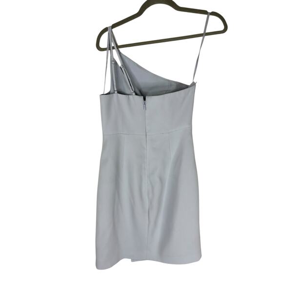 BCBGMaxazria One Shoulder Mini Dress Sexy Chic Cocktail Party Hoco Blue Sz 4 - Picture 7 of 12